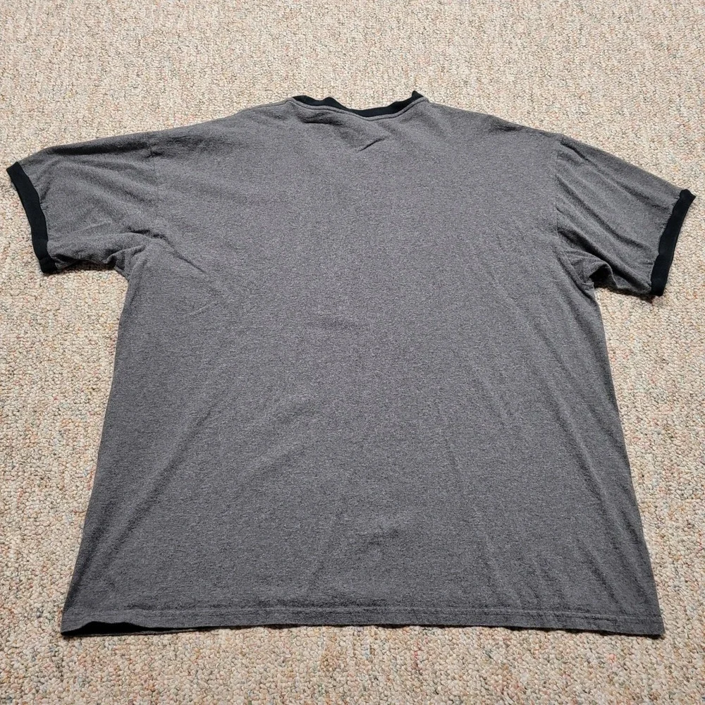 Nike Shirt Mens XL Gray Ringer Vintage Made in USA Embroidered Swoosh Streetwear